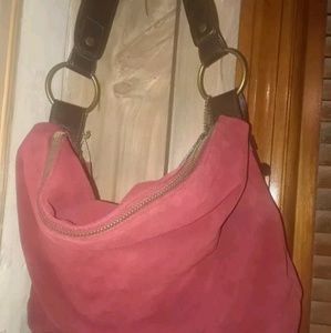 Isaac Mizrahi slouchy burgundy shoulder bag